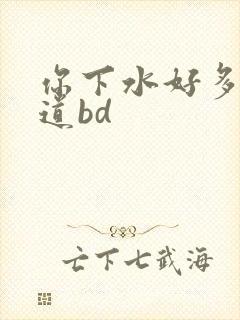 你下水好多下水道bd