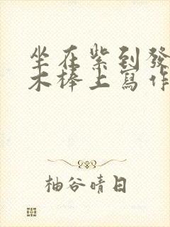 坐在紫到发黑的木棒上写作业阅读