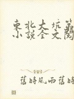 东北大坑第二部小说全文阅读