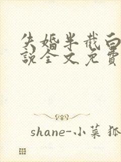 失婚半截白菜小说全文免费阅读