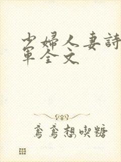 少妇人妻诗雨小军全文