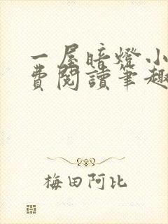 一屋暗灯小说免费阅读笔趣阁