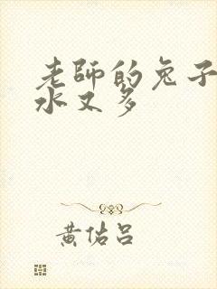 老师的兔子又软水又多