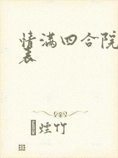 情满四合院演员表