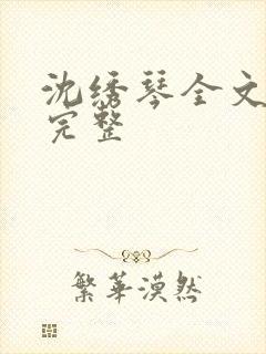 沈绣琴全文阅读完整