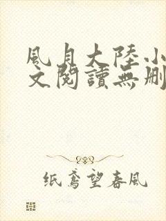 风月大陆小说全文阅读无删减