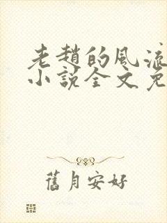 老赵的风流人生小说全文免费阅读