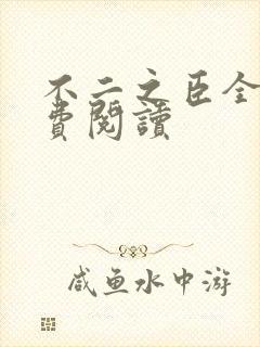 不二之臣全文免费阅读