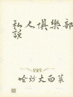 私人俱乐部 小说