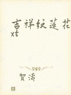 吉祥纹莲花楼txt