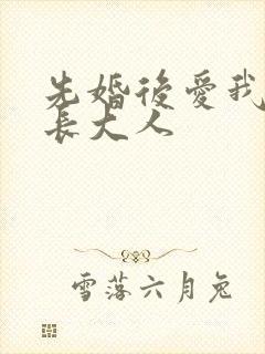 先婚后爱我的市长大人