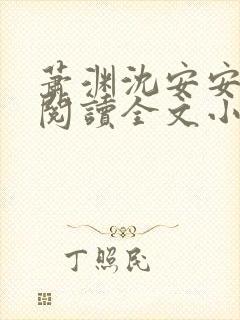 萧渊沈安安免费阅读全文小说