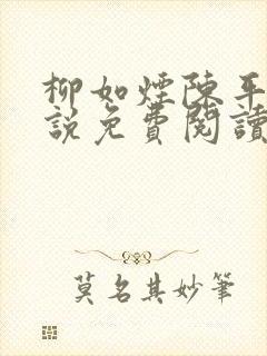 柳如烟陈平安小说免费阅读全文