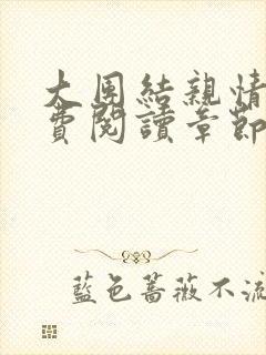 大团结亲情会免费阅读章节