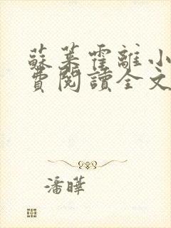 苏莱霍离小说免费阅读全文