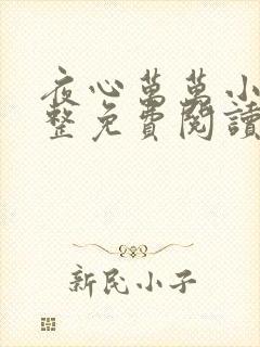 夜心万万小说完整免费阅读全文