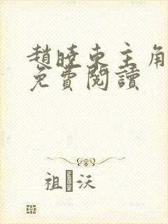 赵晓东主角小说免费阅读