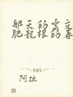 那天的云交雨合肥龙根的春天