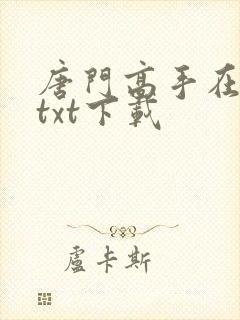 唐门高手在异世txt下载