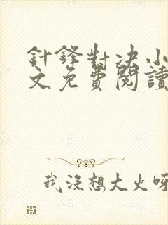 针锋对决小说全文免费阅读完整版