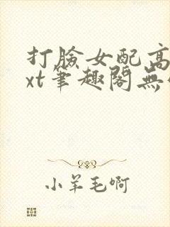 打脸女配高攀txt笔趣阁无弹窗