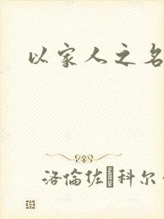 以家人之名小说
