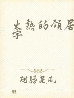 火热的领居中文字