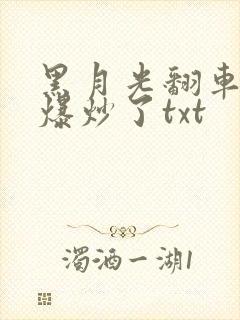 黑月光翻车后被爆炒了txt