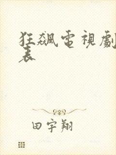 狂飙电视剧演员表