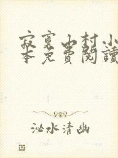 寂寞山村小说全本免费阅读