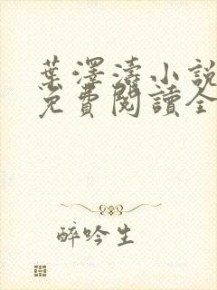 叶泽涛小说全文免费阅读全文