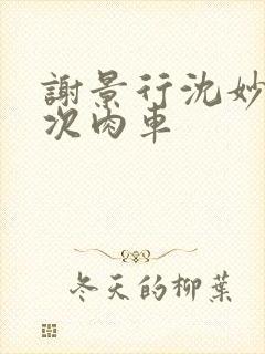 谢景行沈妙第一次肉车