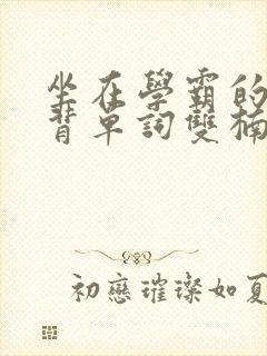 坐在学霸的鸡上背单词双楠