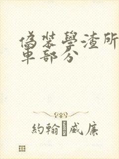 伪装学渣所有开车部分