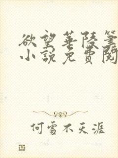 欲望华陵笔趣阁小说免费阅读