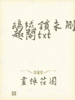 鹅绒锁未删除笔趣阁txt