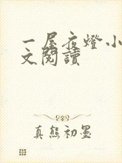 一屋夜灯小说全文阅读