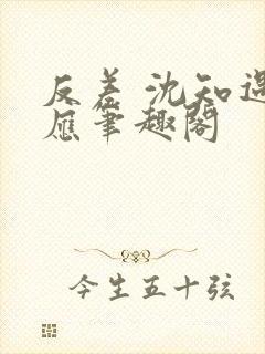 反差 沈知遇晏应笔趣阁