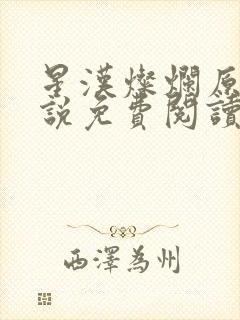 星汉灿烂原著小说免费阅读