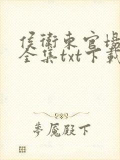 侯卫东官场笔记全集txt下载