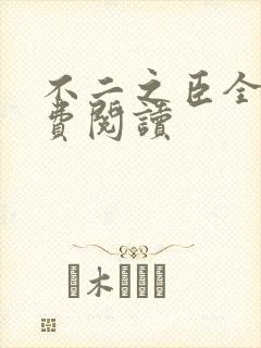 不二之臣全文免费阅读