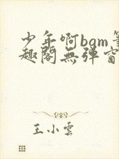 少年啊bgm笔趣阁无弹窗免费