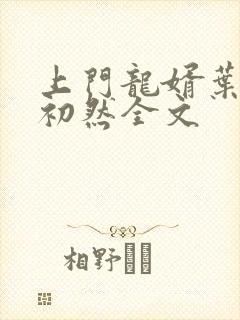 上门龙婿叶辰萧初然全文