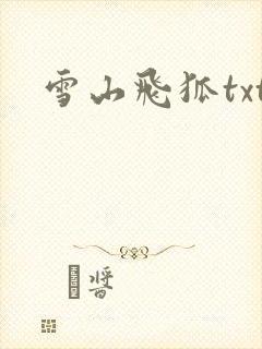 雪山飞狐txt