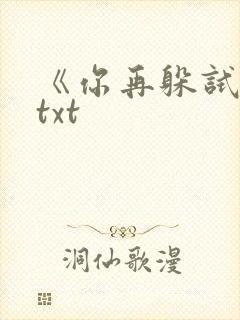 《你再躲试试》txt