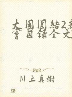 大团圆结2亲情会目录全文阅读视频