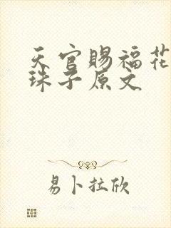 天官赐福花怜塞珠子原文