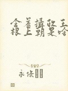 含着摄政王的紫根上朝是啥小说