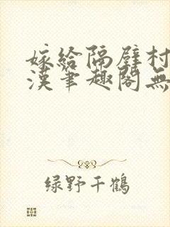 嫁给隔壁村的糙汉笔趣阁无弹窗