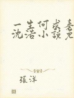 一生何求秦菲雪沈浩小说免费阅读全文